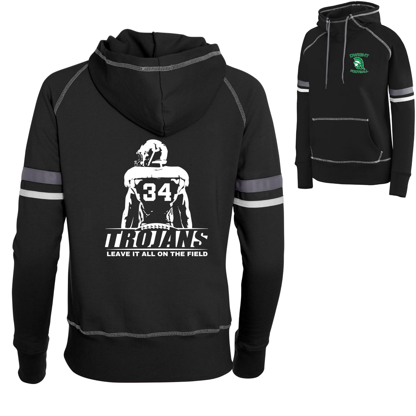 Customizable Trojan Football Ladies Augusta Spry Hoodie